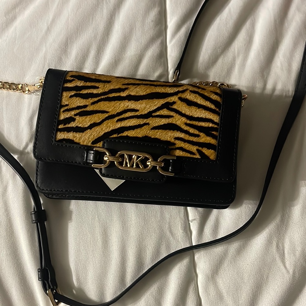 Michael Kors Heather Small Phone Chain Cross Body Marigold